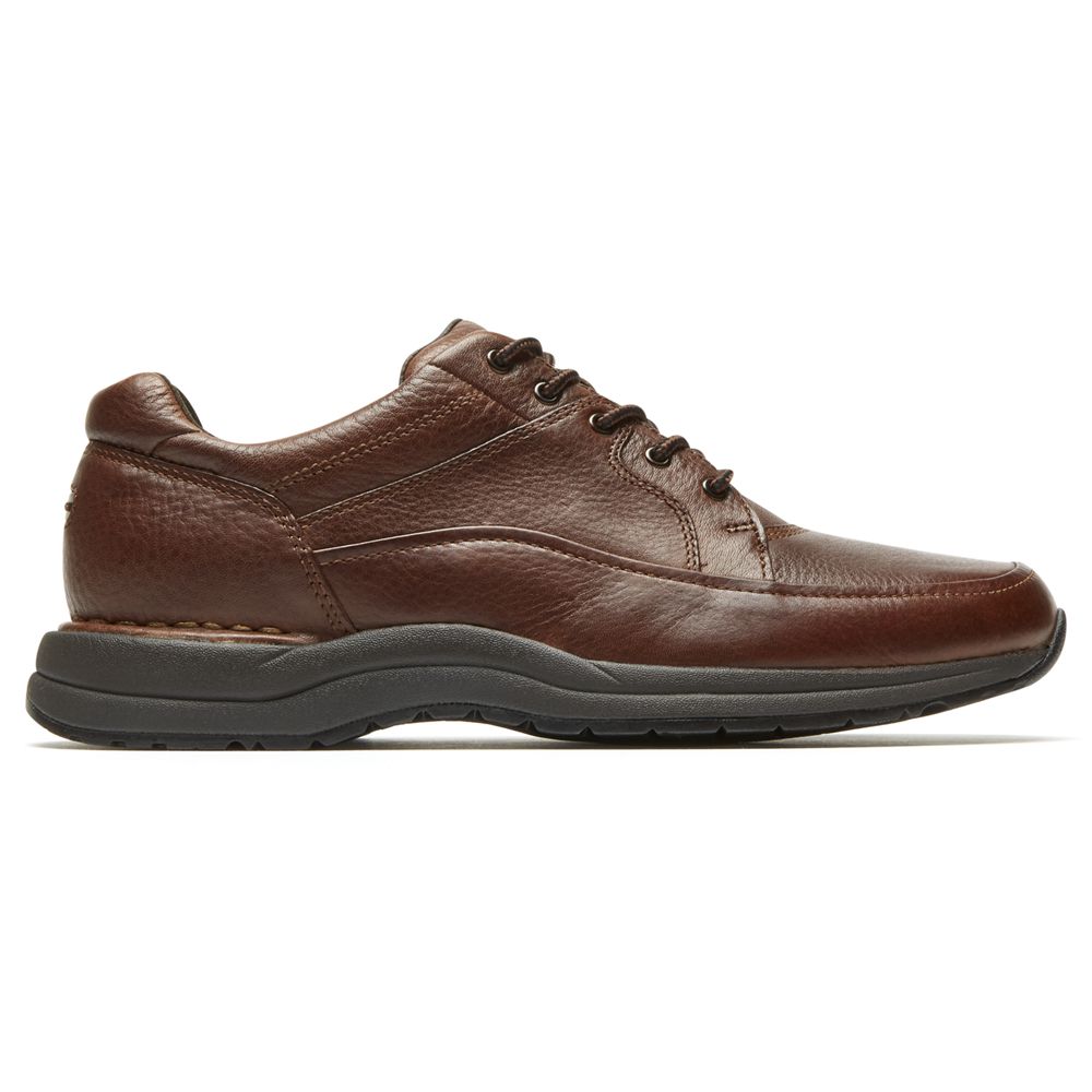 Rockport Men's Edge Hill 2 Lace-To-Toe Walking Shoes - Brown - USA (7395EJIUT)